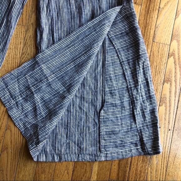 Anthro Ett:Twa Striped Linen Wide Leg Trouser Sz 0 - Picture 6 of 8